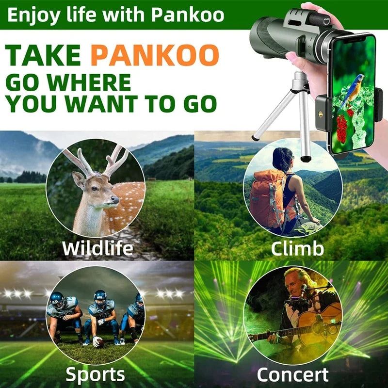 Telescope Folding Long Distance 80x100 Zoom for Camping and Hiking