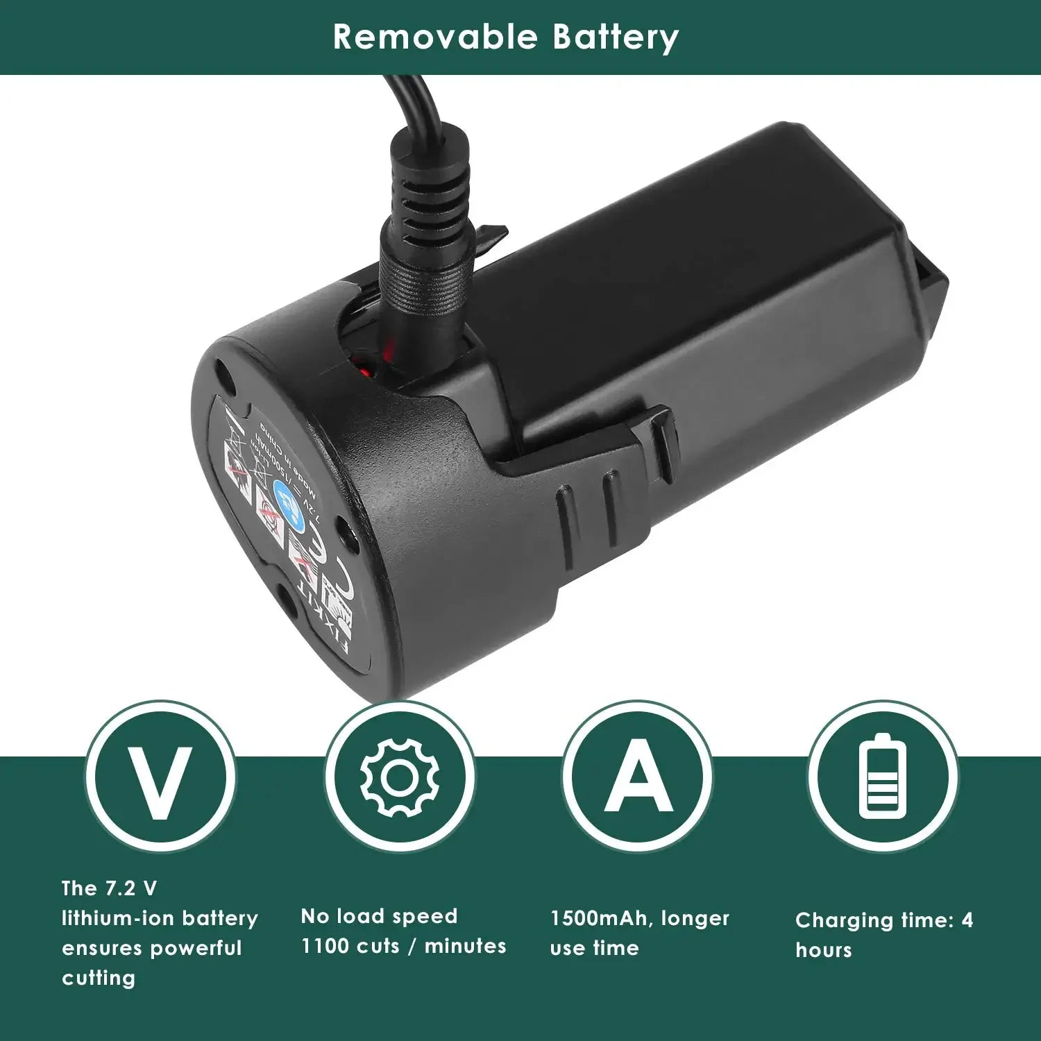 Cordless 7.2V 2-in-1 Grass Shear and Hedge Trimmer with Telescopic Handle