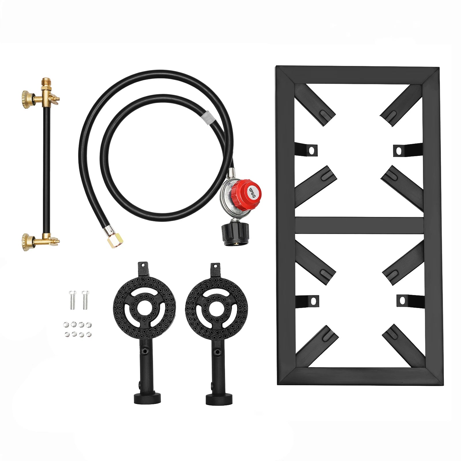 Camping Stove, Double Burner, Portable Propane Gas Cooker for Outdoor BBQ & Catering