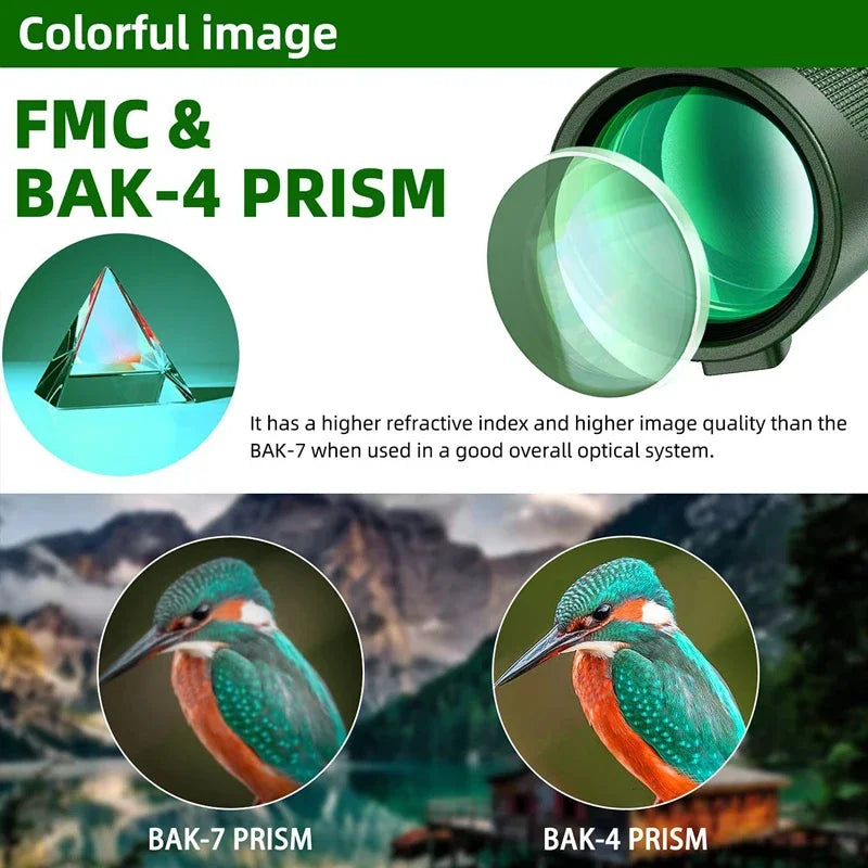 Monocular Telescope 80x100 Zoom HD Portable for Outdoor Camping